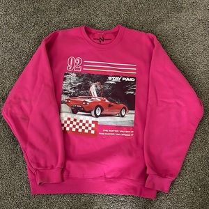 Pink graphic hoodie